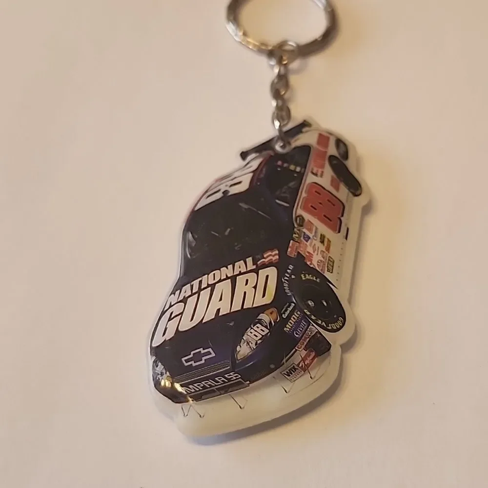 88 Nascar Racecar Car Puff Keychain National Guard Sponserd Chevrolet Impala 55